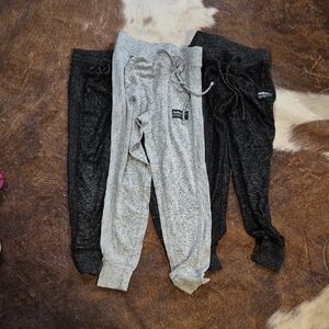Justice Girls' Gray and Black Jogger Pants Set
